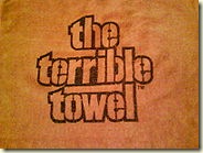 Original commercially marketed Terrible Towel, sold exclusively by Gimbel's Department Store, 1976